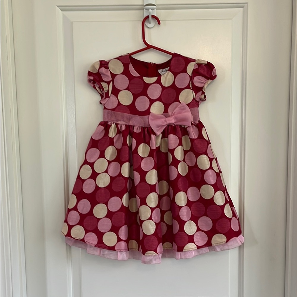 Newberry taffeta polka dot party dress size 3t